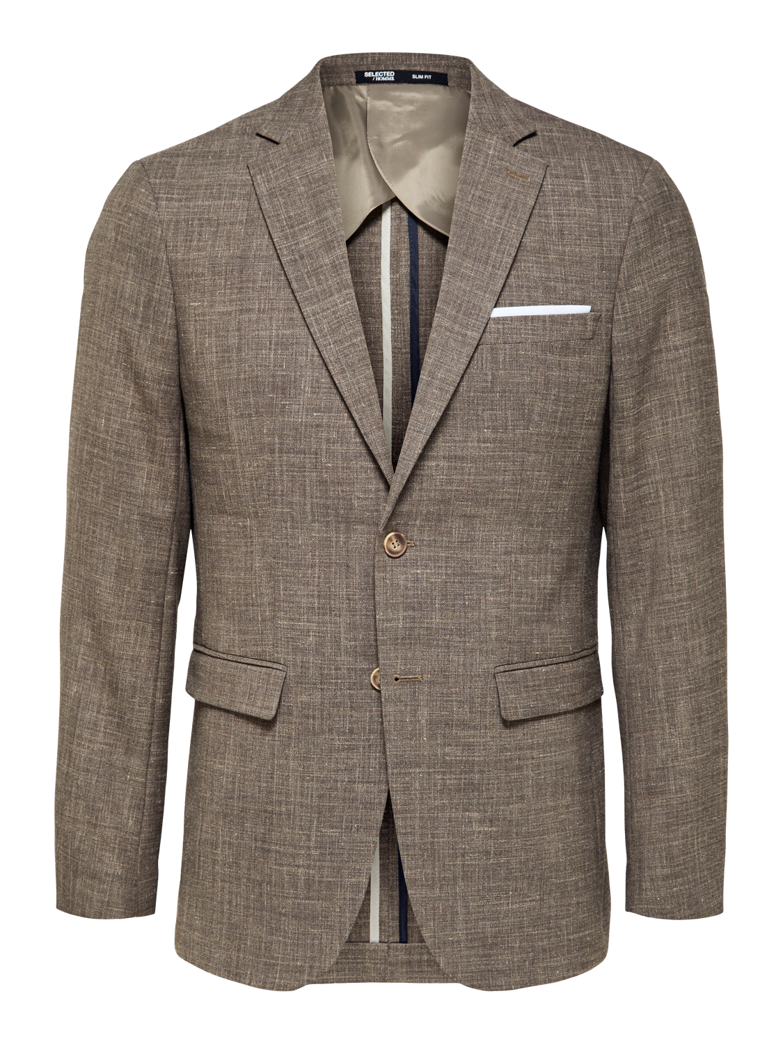SLHSLIM-OASIS Blazer - Dark Sand Melange